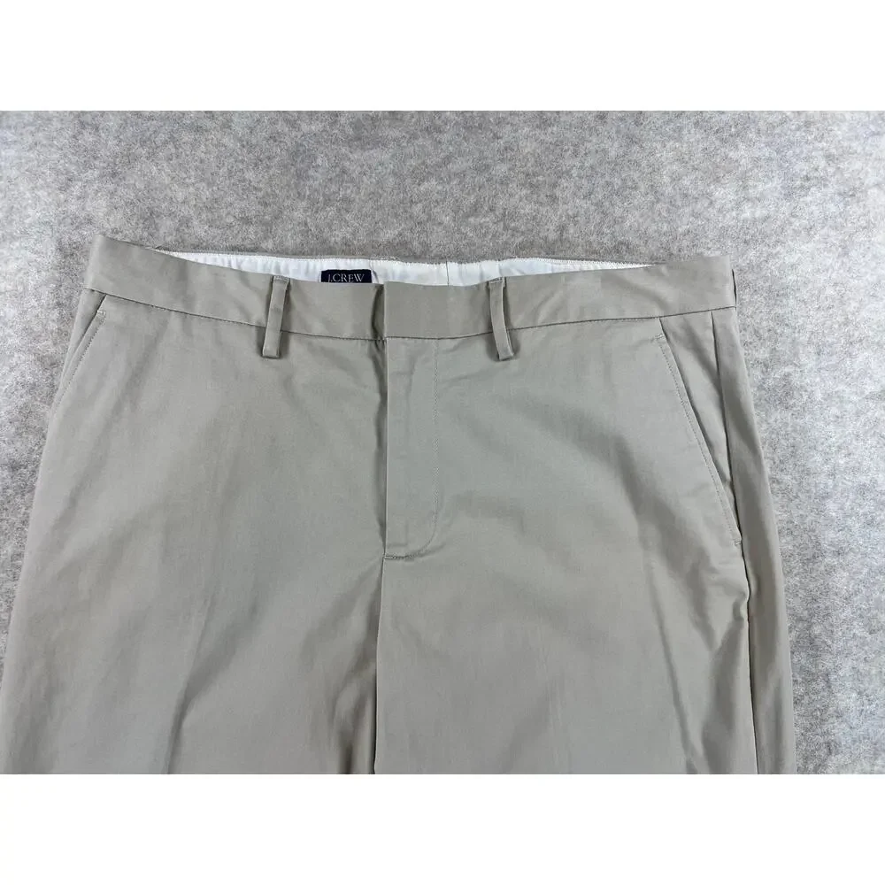 J. Crew Factory Men's Flex Bedford Khaki Chino Pants Stretch Size 34x30 (27.5)